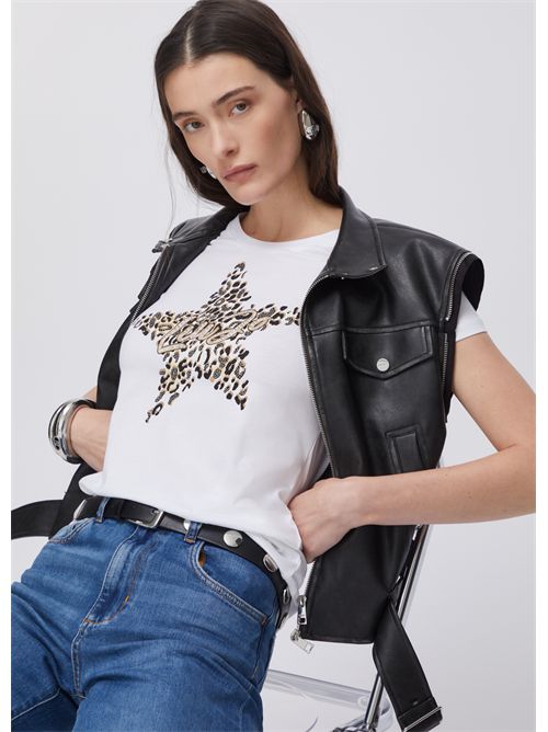 T-shirt woman white LIU JO | WA6493JS923/P9656